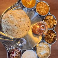 All vegan Thaali (except yogurt )  at Real Punjabi Taste in Brampton