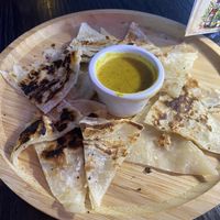 Roti - love the accompanying curry sauce, but underdone   at New Thai Elephant in San Mateo