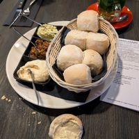 Brood met vegan kruidenboter, tapenade en hummus at Dordts Genoegen in Dordrecht