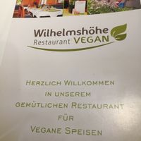 Menu  at Wilhelmshohe Vegan in Durnau