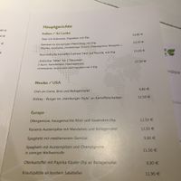 Menu  at Wilhelmshohe Vegan in Durnau