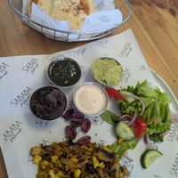 Vegan breakfast at Sababa Restaurant in Sololá