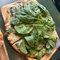 Garlic Olive Oil White Pizza at House of Bogini in Lake Geneva