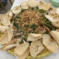 Fresh, flavourful, healthy salad with tofu and lotus root and so many herbs  at Selina Hoang Lan Tinh Chay in Sunshine
