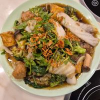 Stir fried flat rice noodles $22: delicious! and huge serving at Selina Hoang Lan Tinh Chay in Sunshine