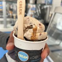 Half Vegan Soy chocolate brownie and half Oat's a Goody at CREAM in San Jose