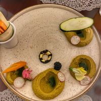 Hummus with dried tomatoes at Moon in Siracusa