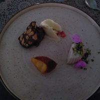 Plate of desserts (degustation menu) at Moon in Siracusa