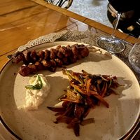 Soy skewers & tzatziki   at Moon in Siracusa