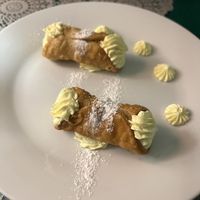 Cannoli with orange 'ricotta’  at Moon in Siracusa