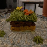 Layered vegetables with pistachio potatoes  at Moon in Siracusa