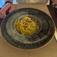 Pasta carbonara  at Moon in Siracusa