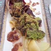 Tempeh with pistacchio at Moon in Siracusa