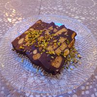 Chocolate "Salami" With Biscuits And Almonds at Moon in Siracusa