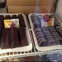 Vegan chocolate bars at Seeds in Tel Aviv