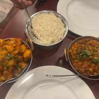 Aloo Gobi and Chana Masala  at Himalayan Spice & Savor Indian Cuisine in San Diego