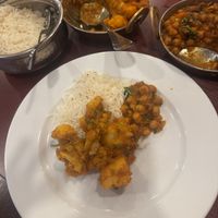 All together with rice  at Himalayan Spice & Savor Indian Cuisine in San Diego