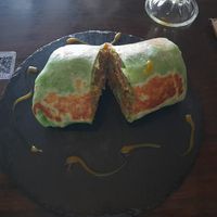 Falafel wrap at Jimenez Bakery & Coffee Shop in Monteverde