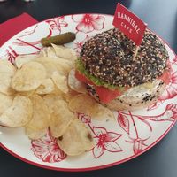 Vegan "salmon" bagel at Hannibal Store in Piemonte