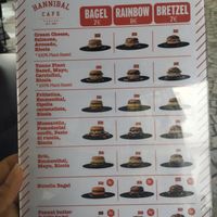Bagel menu at Hannibal Store in Piemonte