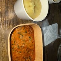 Vegan peanut soupp  at Open Crumb in Washington