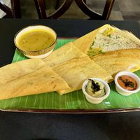 Masala Dosa with Sambar and Chutneys...  at Hindustani in Hood River