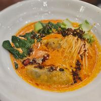 Dumpling soup at Vegan mama in Chiang Mai