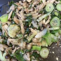 Mushrooms and onion   at Vegan mama in Chiang Mai