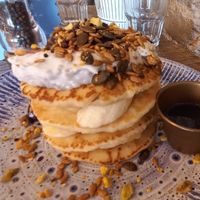 Chia jam pancakes at Megan's on King Street (Twickenham) in Twickenham