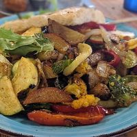 grilled vegetable sandwich...the veg to bread ratio was kind of overwhelming
 at Blue Wing Frog in Strasburg