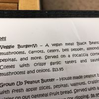 Vegan burger at Blue Wing Frog in Strasburg