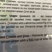vegan/veg options at Blue Wing Frog in Strasburg