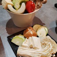 Dishes for Hotpot at 佐一茶屋 in Chiayi County