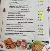 Some other vegetarian dishes that would probably be vegan if you check  at RESTAURANTE HUACACHINA SUNSET in Ica