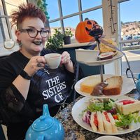 Vegan afternoon tea and me at Hetty and Betty in Whitby