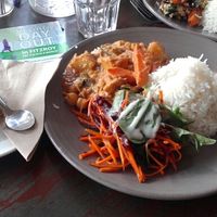$10 Vegan Day Out meal deal plus a cheesecake dessert at Radhey Chai Bar in Fitzroy