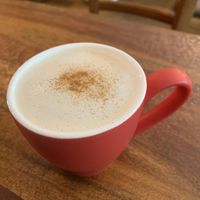 Hazelnut chai with oat milk. Quite good!  at Radhey Chai Bar in Fitzroy