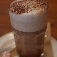 Hot chocolate (with vegan marshmallows!) at Radhey Chai Bar in Fitzroy