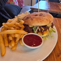 Kofta burger at Radhey Chai Bar in Fitzroy