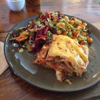 Vegan Lasagne with Two Salads: $12.50 at Radhey Chai Bar in Fitzroy