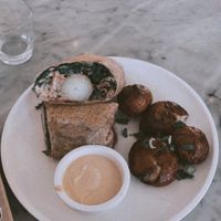   at Cafe Gratitude in Los Angeles