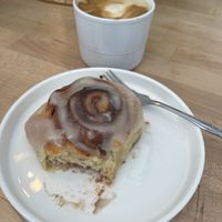 Cinnamon roll  at Steeple City Social in North Adams