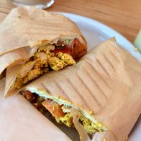 Burrito mit Rührtofu  at Café Schwestis in Sachsen