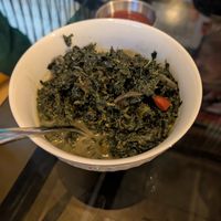 Stir fried amaranth at The Vegan & Jamaican Restaurant in Nairobi County