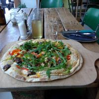 Flammkuchen at Schnell Veg in Dusseldorf