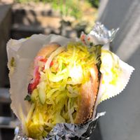 vegan döner with falafel and curry sauce at Orient Doner Freiberg in Freiberg Saxony