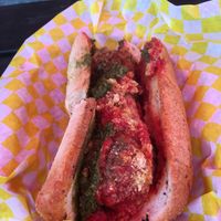 Meatball sub at Atlas Meat-Free Delicatessen in Miami