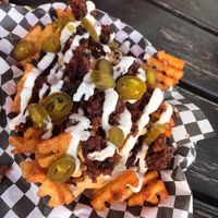 Loaded Fries 😋 at Atlas Meat-Free Delicatessen in Miami