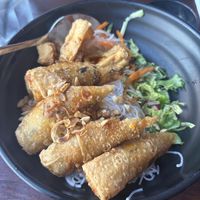 Tofu, Spring Roll noodle bowl    at Wonder Pho in Nottingham