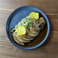 Charred celariac with Asian style slaw at Uma Ramen in Stockport